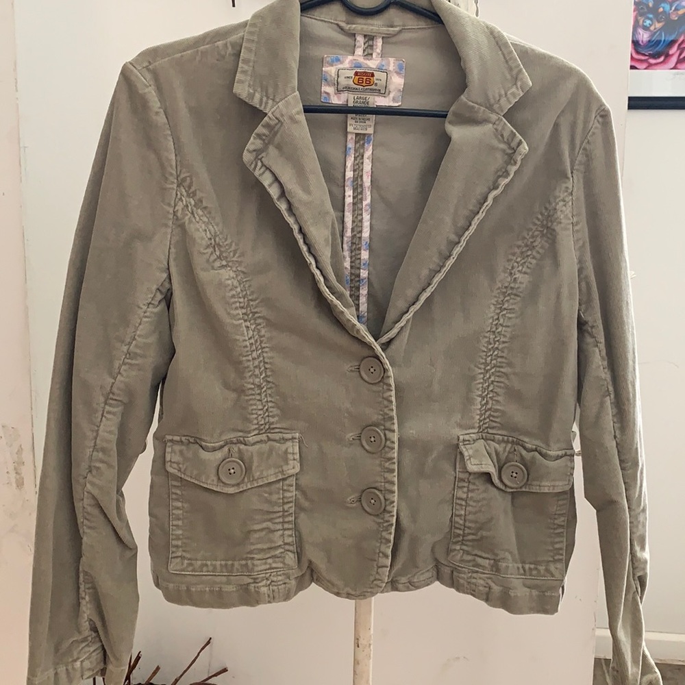 Light Green Route 66 Corduroy Jacket
